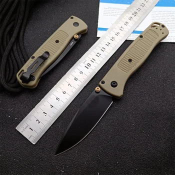 Складной нож BM 535 S30v Drop Point Blade из нейлонового волнистого волокна с красной ручкой Охотничий нож для выживания Sharp Defense Outdoor