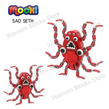 MOC1287 Banban Monsters Octopus Brick, фигурка персонажа аниме ужасов, строительный блок, игрушки для детей, креативный подарок другу