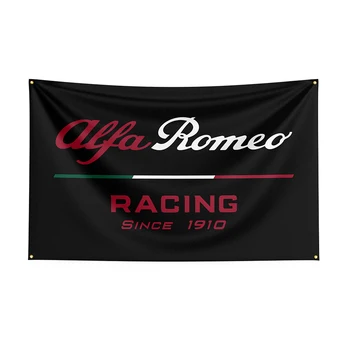 Флаг Alfa romeos размером 3x5 футов, баннер гоночного автомобиля с принтом из полиэстера Для декора, декор флага, баннер для украшения флага, баннер для флага
