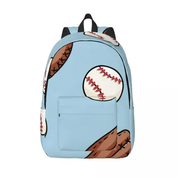 Милый рюкзак с бейсбольными мячами и перчатками, мужской рюкзак для школьников, Женский Рюкзак для ноутбука большой емкости