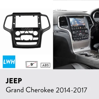 9-дюймовая автомобильная радиопанель для JEEP Grand Cherokee 2013-2021, Комплект приборной панели, Установка лицевой панели консоли, Переходная пластина, Накладка