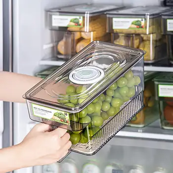 Ящик для хранения Холодильника, Кухонный Специальный Ящик для хранения пищевых продуктов, Коробка для хранения свежих фруктов и овощей 30.7x15.7x15.7cm