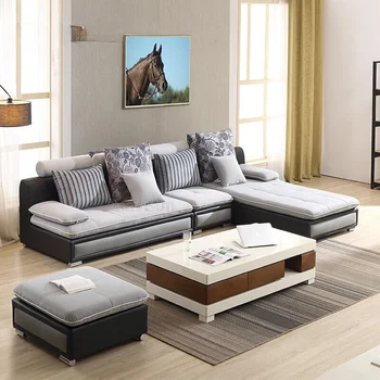 Многофункциональное Регулируемое сочетание тканевого дивана и шезлонга Простые Современные стулья для гостиной Мебель для дивана-кровати