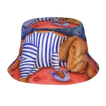 Собака в полосатой пижаме, Широкополая шляпа для мужчин, женщин, рыбаков, Летние туристические кепки