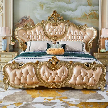 Скандинавская Уникальная Эстетическая кровать для хранения Master Salon Queen King Bed Роскошная Современная мебель для спальни из дерева Letto Matrimoniale
