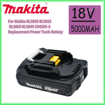 оригинальный Литий-ионный аккумулятор Makita 18V 5.0Ah BL1830 BL1815 BL1860 BL1840 194205-3 Для Замены Аккумулятора электроинструмента