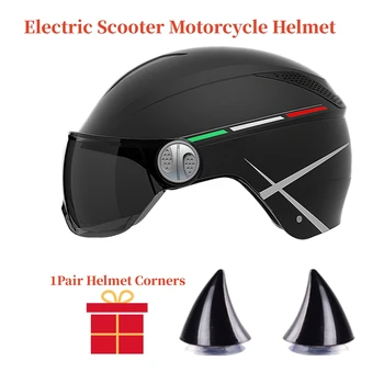 Мотоциклетный шлем для электрического скутера, летний дышащий шлем для поездок на работу, шлем с EPS линзами, Мотоциклетные защитные шлемы
