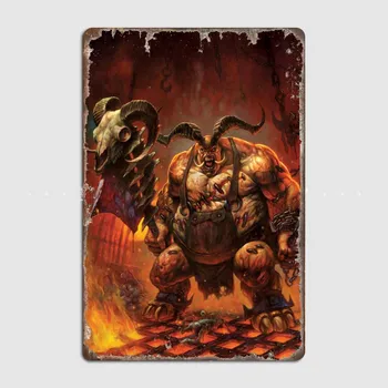 Тематический плакат Butcher Diablo Artworks для декора игровой комнаты - Классическая жестяная металлическая вывеска для геймеров